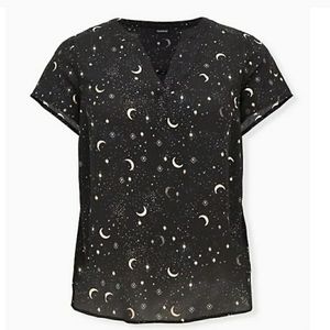Torrid Cosmos Georgette Hi-Lo Blouse (Celestial Top)
